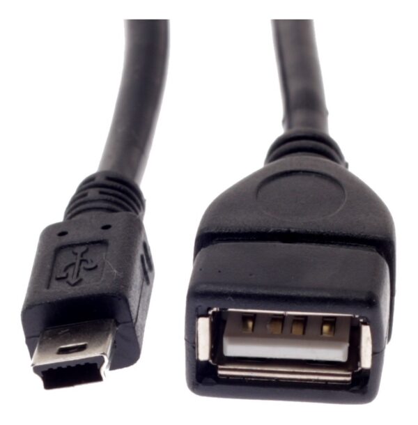 Cabo adaptador otg do mini usb para usb femea - Image 2